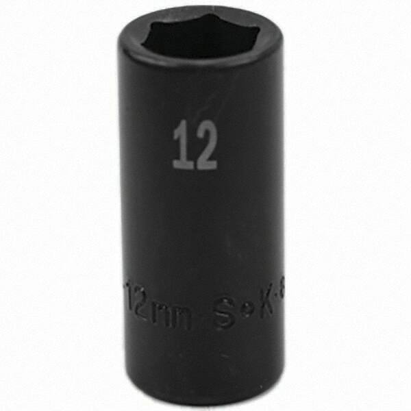 SK - Impact Socket - 3/8"DR 6PT 12MM SEMI-DEEP IMPACT SOCKET - Americas Industrial Supply