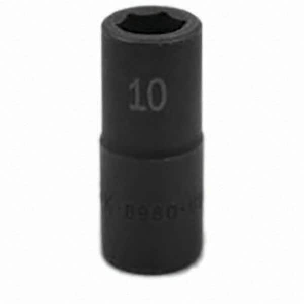 SK - Impact Socket - 3/8"DR 6PT 10MM SEMI-DEEP IMPACT SOCKET - Americas Industrial Supply