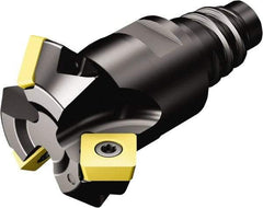 Sandvik Coromant - 12mm Cut Diam, 15.5mm Arbor Hole, 5.47mm Max Depth of Cut, 45° Indexable Chamfer & Angle Face Mill - 1 Insert, 495-09T3M-XL Insert, Right Hand Cut, Through Coolant, Series CoroMill 495 - Americas Industrial Supply