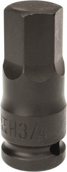 Paramount - 1/2" Drive, 3/4" Impact Hex Bit Socket - 1-1/2" Bit Length, 2-3/8" OAL - Americas Industrial Supply