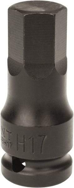 Paramount - 1/2" Drive, 17mm Impact Hex Bit Socket - 1-7/16" Bit Length, 2-5/16" OAL - Americas Industrial Supply