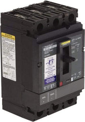 Square D - 100 Amp, 250 VDC, 600 VAC, 3 Pole, Panel Mount Molded Case Circuit Breaker - Thermal Magnetic Trip, 14 kA at 600 VAC Breaking Capacity, 14-3/0 AWG, 110.8mm Deep x 162.6mm High x 104.7mm Wide - Americas Industrial Supply