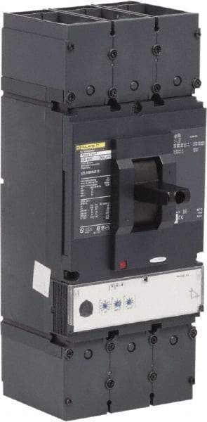 Square D - 600 Amp, 600 VAC, 3 Pole, Panel Mount Molded Case Circuit Breaker - Electronic Trip, Multiple Breaking Capacity Ratings, 2 AWG - Americas Industrial Supply