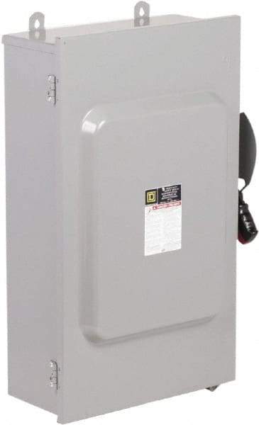 Square D - 200 Amp, 600 VAC/VDC, 3 Pole Nonfused Safety Switch - NEMA 12 & 3R, 50 hp at 600 VAC, 50 hp at 600 VDC (Single Phase), 150 hp at 600 VAC, 50 hp at 600 VDC (Triple Phase) - Americas Industrial Supply