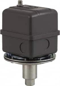 Square D - 1 NEMA Rated, DPST, 3 inHg to 8 inHg, Vacuum Switch Pressure and Level Switch - Adjustable Pressure, 480 VAC, Screw Terminal - Americas Industrial Supply