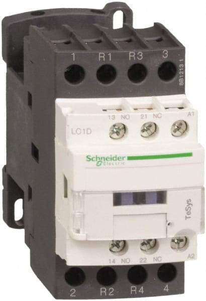 Schneider Electric - 4 Pole, 240 Coil VAC at 50/60 Hz, 20 Amp at 440 VAC, Nonreversible IEC Contactor - Bureau Veritas, CCC, CSA, CSA C22.2 No. 14, DNV, EN/IEC 60947-4-1, EN/IEC 60947-5-1, GL, GOST, LROS, RINA, RoHS Compliant, UL 508, UL Listed - Americas Industrial Supply