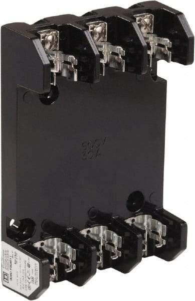 Square D - 3 Pole, 600 Volt, 30 Amp, Surface Mount Fuse Holder - Compatible with H Class Fuse - Americas Industrial Supply