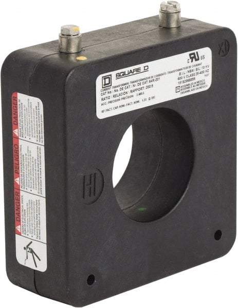 Square D - 200 Amp AC Input, 5 Amp AC Output, Panel Meter Donut Current Transformer - Screw Terminal - Americas Industrial Supply