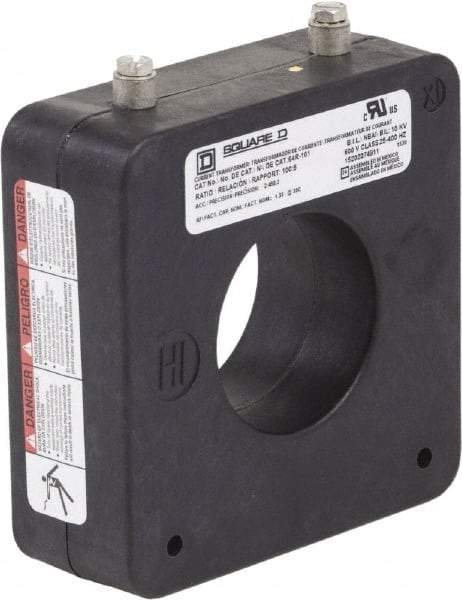 Square D - 100 Amp AC Input, 5 Amp AC Output, Panel Meter Donut Current Transformer - Screw Terminal - Americas Industrial Supply