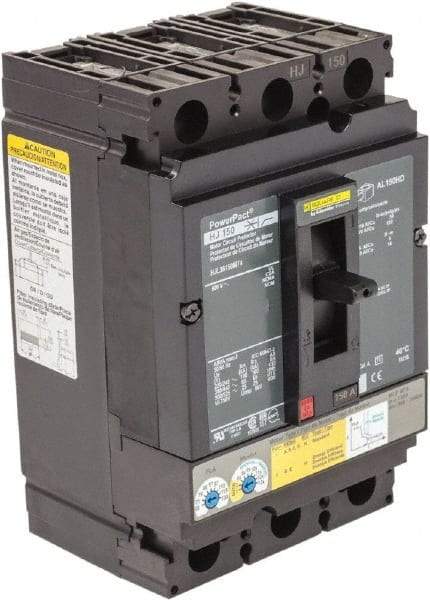Square D - 150 Amp, 600 V, 3 Pole, Panel Mount Motor Circuit Breaker - Magnetic Trip, Multiple Breaking Capacity Ratings - Americas Industrial Supply