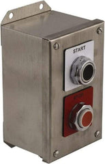 Schneider Electric - 2 Operator, Projecting Pushbutton Control Station - Start, Stop (Legend), Momentary Switch, 1NO/2NC Contact, NEMA 13, 3, 4 - Americas Industrial Supply