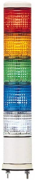 Schneider Electric - LED Lamp, Blue, Clear, Green, Orange, Red, Steady, Preassembled Stackable Tower Light Module Unit - 24 VAC/VDC, 125 Milliamp, IP54 Ingress Rating, Base Mount - Americas Industrial Supply