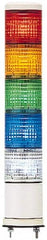 Schneider Electric - LED Lamp, Blue, Clear, Green, Orange, Red, Steady, Preassembled Stackable Tower Light Module Unit - 24 VAC/VDC, 125 Milliamp, IP54 Ingress Rating, Base Mount - Americas Industrial Supply