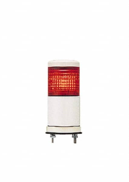 Schneider Electric - Red LED Flashing & Steady Stackable Tower Light with Buzzer - 70 to 85 dB, Base Mount, IP54, 24V, 14 to 122°F - Americas Industrial Supply