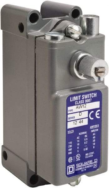 Square D - DPST, 2NC/2NO, 600 VAC, Screw Terminal, Rotary Head Actuator, General Purpose Limit Switch - 1, 2, 4, 12, 13 NEMA Rating, IP65 IPR Rating, Surface Mount - Americas Industrial Supply