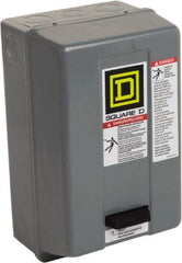 Square D - 110 Coil VAC at 50 Hz, 120 Coil VAC at 60 Hz, 27 Amp, NEMA Size 1, Nonreversible Enclosed Enclosure NEMA Motor Starter - 2 hp at 1 Phase, 1 Enclosure Rating - Americas Industrial Supply