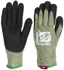 HexArmor - Size L (9), ANSI Cut Lvl A6, Puncture Lvl 3, Nitrile Coated Kevlar Cut Resistant Gloves - 11" Long, Palm Coated, Black, Paired - Americas Industrial Supply