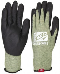 HexArmor - Size 2XL (11), ANSI Cut Lvl A6, Puncture Lvl 3, Kevlar Cut Resistant Gloves - 11" Long, Palm Coated, Black, Paired - Americas Industrial Supply