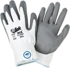 PIP - Size 2XL, ANSI Cut Lvl A4, Cut Resistant Gloves - Palm & Fingers Coated, White/Gray - Americas Industrial Supply