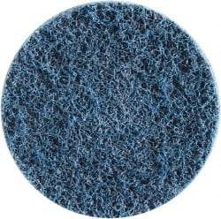 Merit Abrasives - 4" Disc Diam, 150 Grit, Aluminum Oxide Quick Change Disc - Type S Attaching System, Nonwoven, Blue, Very Fine Grade, 15,000 RPM - Americas Industrial Supply