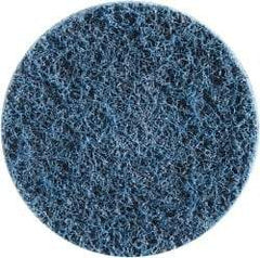Merit Abrasives - 4" Disc Diam, 150 Grit, Aluminum Oxide Quick Change Disc - Type S Attaching System, Nonwoven, Blue, Very Fine Grade, 15,000 RPM - Americas Industrial Supply