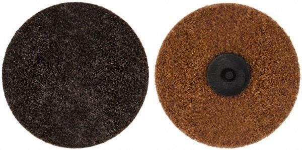 Merit Abrasives - 4" Disc Diam, 50 Grit, Aluminum Oxide Quick Change Disc - Type R Attaching System, Nonwoven, Brown, Coarse Grade, 15,000 RPM - Americas Industrial Supply