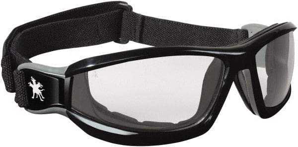 MCR Safety - Size Universal, Clear Polycarbonate Anti-Fog & Scratch Resistant Lens, Hybrid Safety Glasses/Goggles - Direct Vent, Black Thermoplastic Rubber Frame - Americas Industrial Supply
