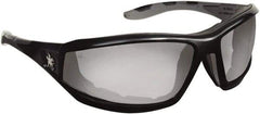 MCR Safety - Indoor/Outdoor Mirror Lenses, Framed Safety Glasses - Anti-Fog, Scratch Resistant, Polycarbonate Frame, Size Universal, Wrap Around - Americas Industrial Supply