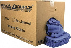 PRO-SOURCE - Virgin Cotton Huck Rag - Lint-Free, Blue, 5 to 7 Pieces per Lb, 16 x 25", Comes in Box - Americas Industrial Supply