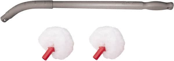 Unger - 26" OAL Toilet Bowl Swab - Polyester Bristles, Curved Plastic Handle, Gray - Americas Industrial Supply