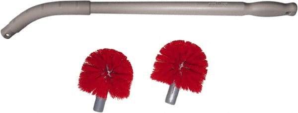 Unger - 26" OAL Toilet Bowl Brush - Nylon Bristles, Curved Plastic Handle, Gray - Americas Industrial Supply