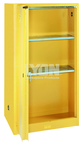 Storage Cabinet - #5461 - 32 x 32 x 65" - 60 Gallon - w/2 shelves, bi-fold self-closing door - Yellow Only - Americas Industrial Supply