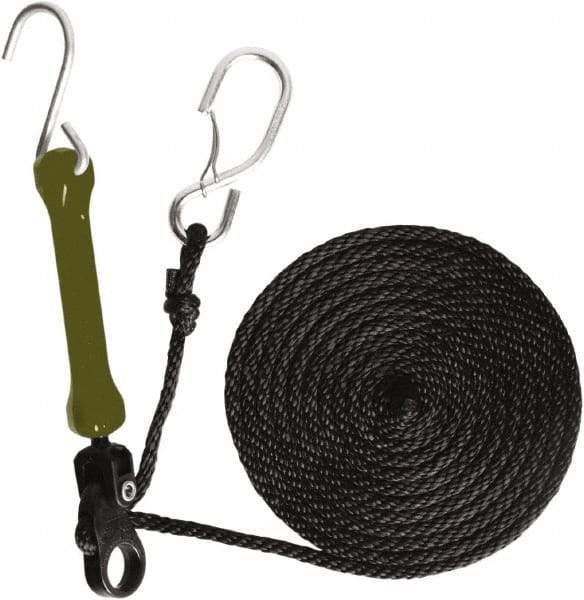 The Perfect Bungee - Light Duty Tie Down with Triangulated Galvanized S Hook - 144" OAL, Camo Green - Americas Industrial Supply