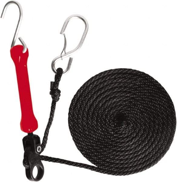 The Perfect Bungee - Light Duty Tie Down with Triangulated Galvanized S Hook - 144" OAL, Red - Americas Industrial Supply