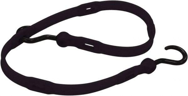 The Perfect Bungee - Adjustable Bungee Strap with Molded Nylon Hook End - 36" OAL, Black - Americas Industrial Supply