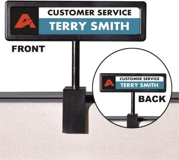 ADVANTUS - 9" Wide x 2-1/2" High Sign Compatiblity, Plastic Sign Holder - Translucent, 2-1/2" Holder Height - Americas Industrial Supply