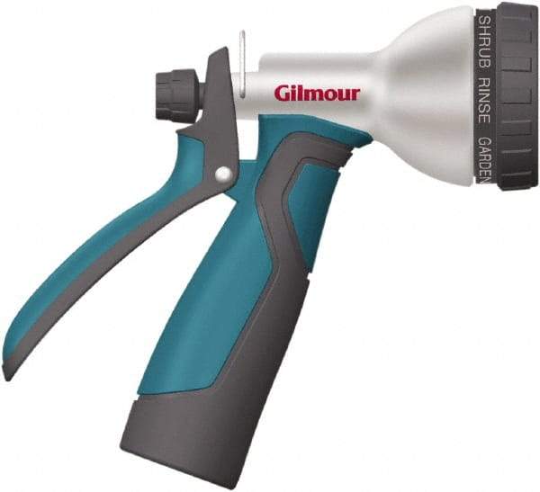 Gilmour - Garden Hose Rear Trigger Watering Nozzle - Aluminum, Zinc - Americas Industrial Supply