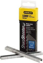 Stanley Bostitch - 1/4" Leg Length, Steel Staple Gun Staples - 80 Sheet Capacity, For Use with Stanley TR150 - Americas Industrial Supply