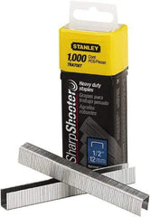 Stanley Bostitch - 1/2" Leg Length, Steel Staple Gun Staples - 80 Sheet Capacity, For Use with Stanley TR150 - Americas Industrial Supply