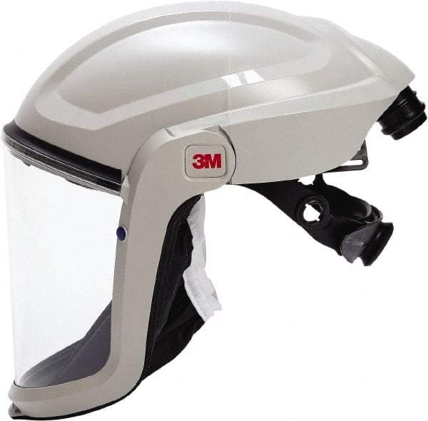 3M - Size Standard, PAPR Compatible Face Shield with Face Shield - Polyethylene, Gray, Adjustable Ratchet, Compatible with 3M Versaflo - Americas Industrial Supply