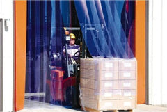 Clearway Door - 10' Door Width x 8' Door Height Flexible PVC Low Temperature Strip Door Kit - 8" Strip Width x 0.08" Strip Thickness, Clear, 50% Overlap - Americas Industrial Supply