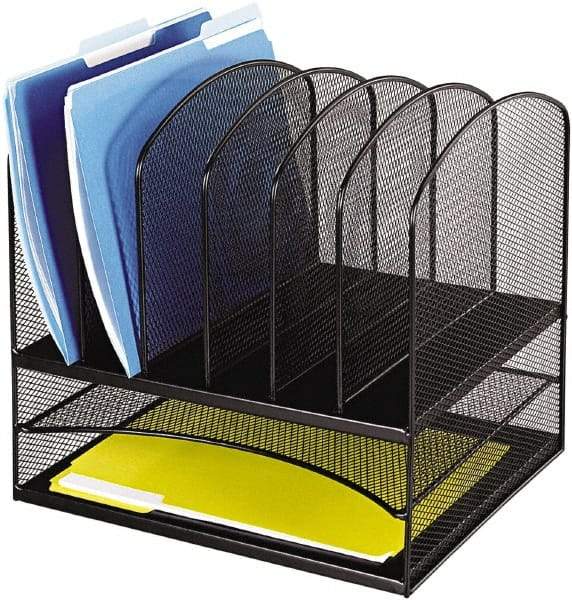 Safco - Black Combination File Sorter - Steel, Mesh - Americas Industrial Supply