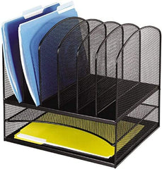 Safco - Black Combination File Sorter - Steel, Mesh - Americas Industrial Supply