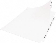 Office Essentials - 11 x 8 1/2" 1 to 5" Label, 5 Tabs, 3-Hole Punched, Customizable Divider - White - Americas Industrial Supply