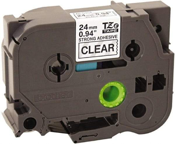 Brother - 1" Wide x 314.4" Long, Clear Plastic/Paper Tape Cassette - For Label Maker - Americas Industrial Supply