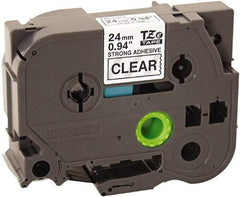 Brother - 1" Wide x 314.4" Long, Clear Plastic/Paper Tape Cassette - For Label Maker - Americas Industrial Supply