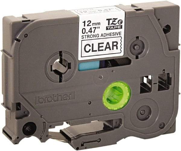 Brother - 1/2" Wide x 314.4" Long, Clear Plastic/Paper Tape Cassette - For Label Maker - Americas Industrial Supply