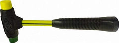 NUPLA - 7/8 Lb Head 1" Face Composite Dead Blow Replaceable Tip Sledge Hammer - 11-1/2" OAL, Fiberglass Handle - Americas Industrial Supply