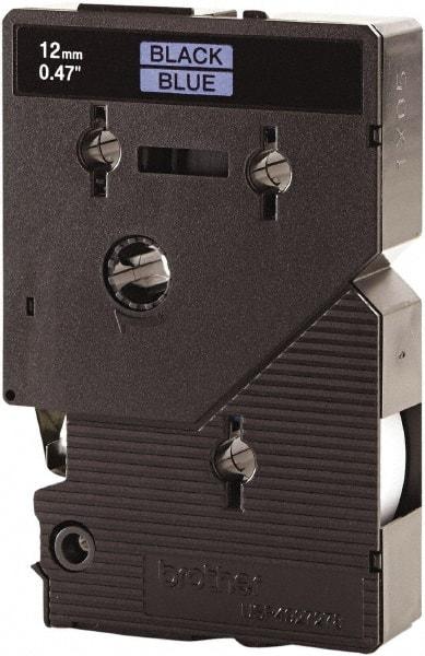 Brother - 1/2" Wide x 300" Long, Blue Tape Cassette - For Label Maker - Americas Industrial Supply