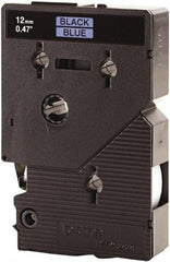 Brother - 1/2" Wide x 300" Long, Blue Tape Cassette - For Label Maker - Americas Industrial Supply